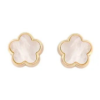 Golden MOP Petal Earrings