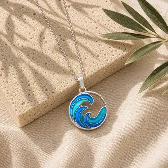 Sea Spirit Blue Wave Pendant