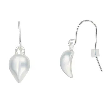 Rhodium Curve Earrings