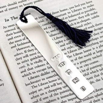 Sterling Silver Tassel Bookmark with Display Hallmarks