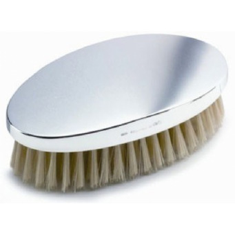 Hallmarked Silver Gentleman's Military Hairbrush, Concave