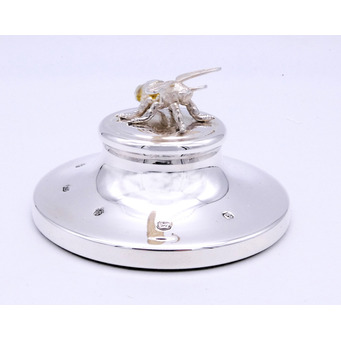 King Charles III Hallmarked Silver Bee Paperweight
