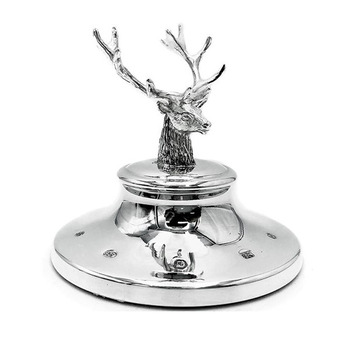 HM Silver Stag's Head Paperweight