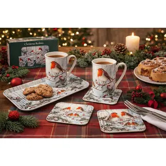 Christmas Robins 5pce Gift Set