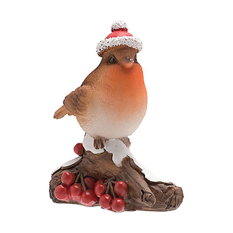 Christmas Robin with Berries