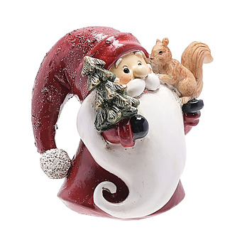 Happy Santa with Christmas Tree Figurine