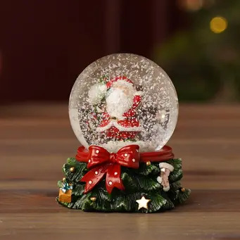 Santa with Christmas Tree Snow Globe