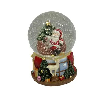 Santa with his Woodland Friends Snow Globe 6.5cm