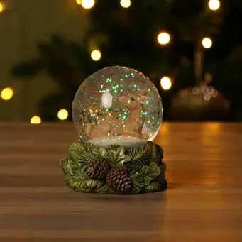 Woodland Deer Snow Globe