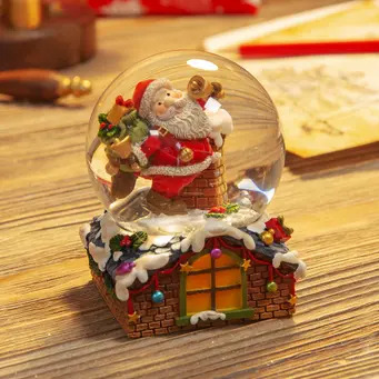 Santa & Chimney Globe