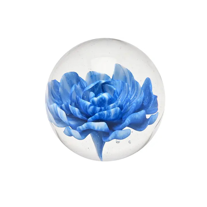 Blue Peony Paperweight