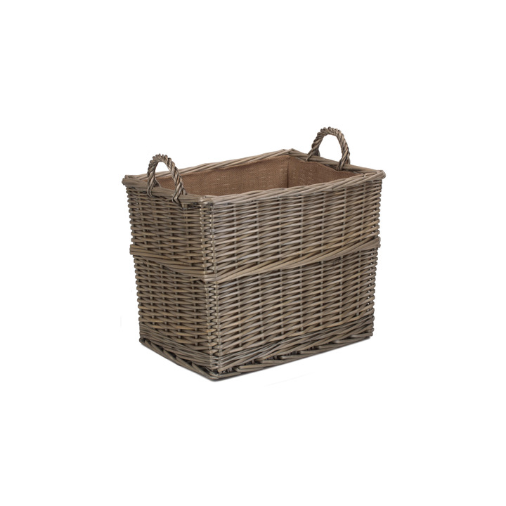 Medium Rectangular Willow Log/Toy Basket