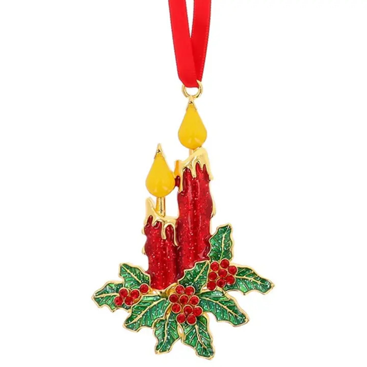 Holly Candlestick Christmas Tree Decoration