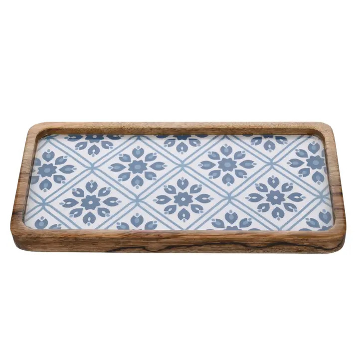 Indigo Mosaic Tray 