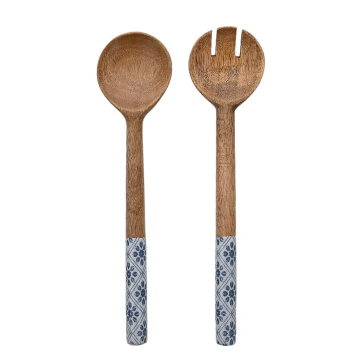 Indigo Mosaic Salad Servers 