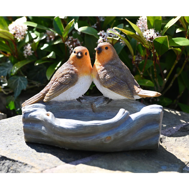 Pair of Robins Bird Bath
