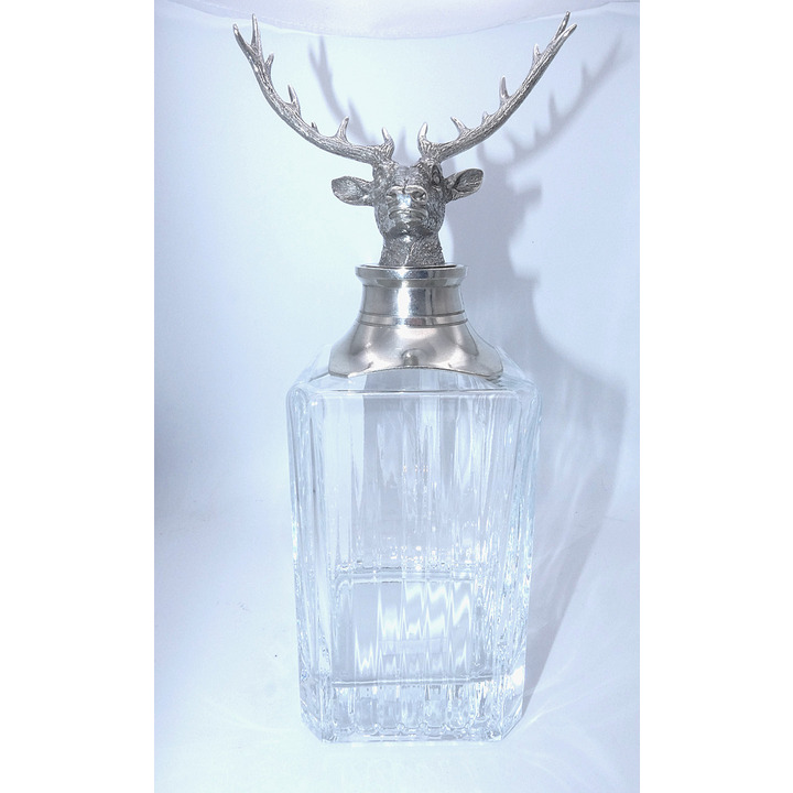 Whisky Decanter with Stag's Head Stopper