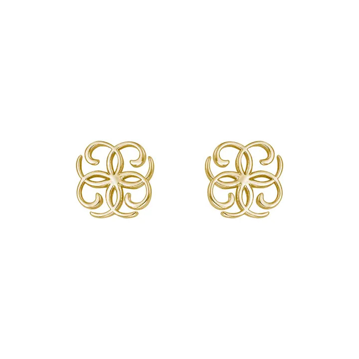 Golden Quatrefoil Earrings
