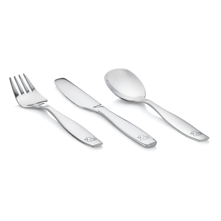 3 piece Child's Knife Fork & Spoon Set with Duck Design