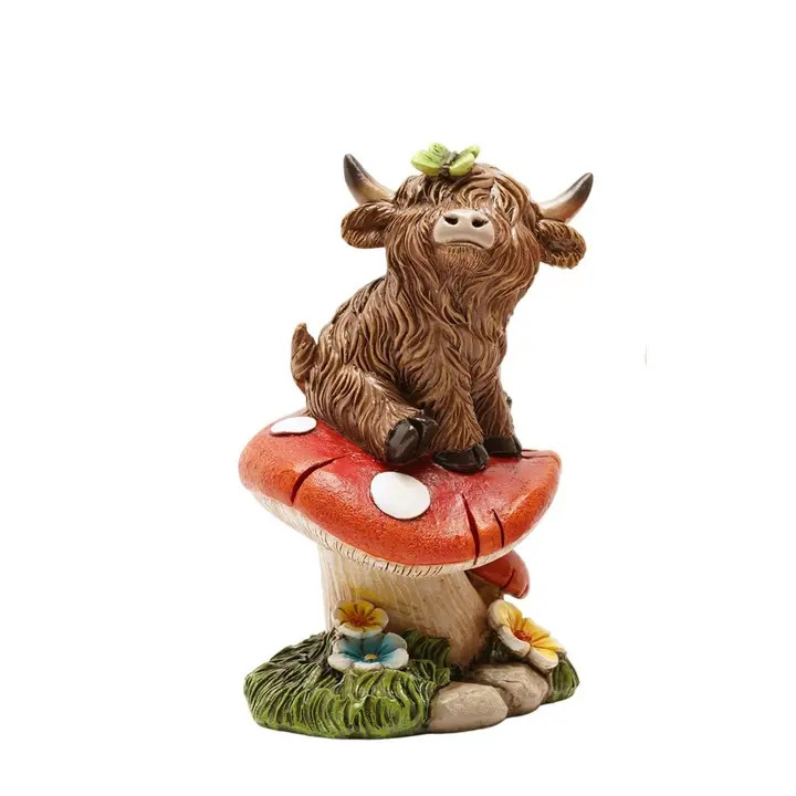 Highland Cow on Toadstool
