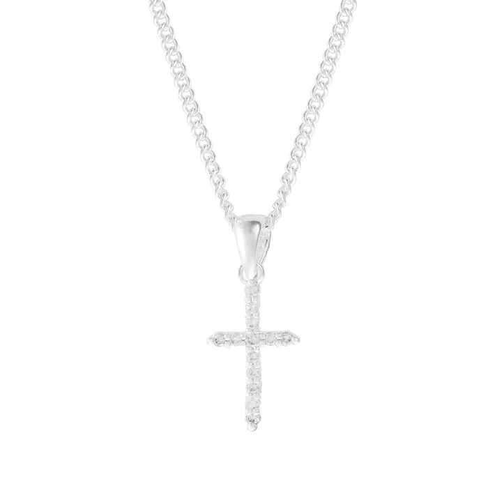 Radiant Crystal Cross Pendant