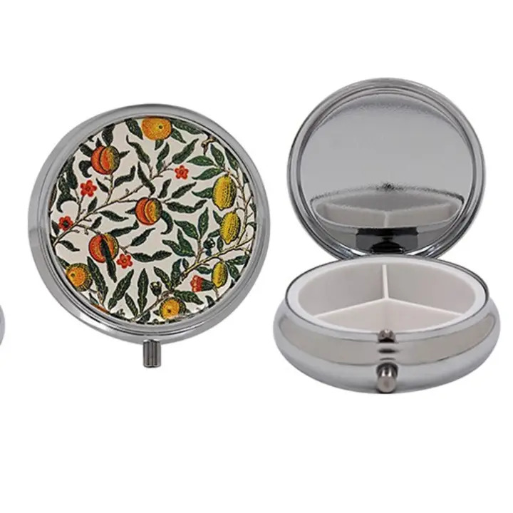 William Morris Design Pill Box - Pomegranate Design