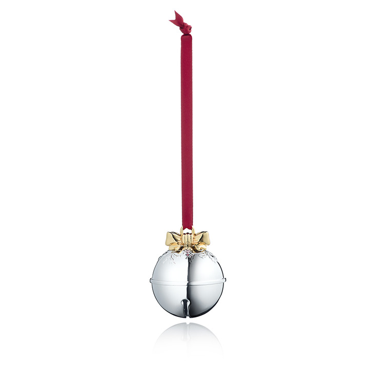 Jingle Bell with Gold Ribbon Christmas Tree Decoration