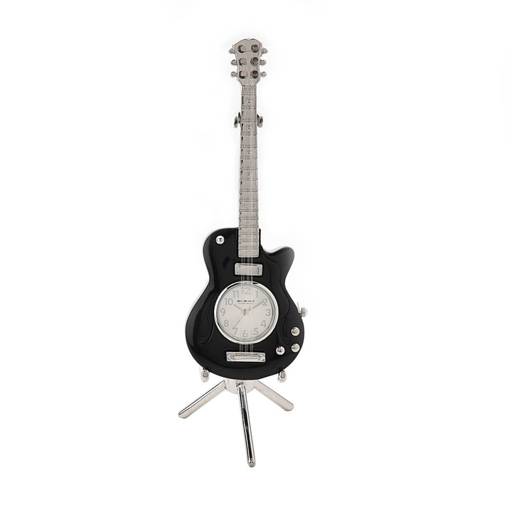 Black Electric Guitar Clock