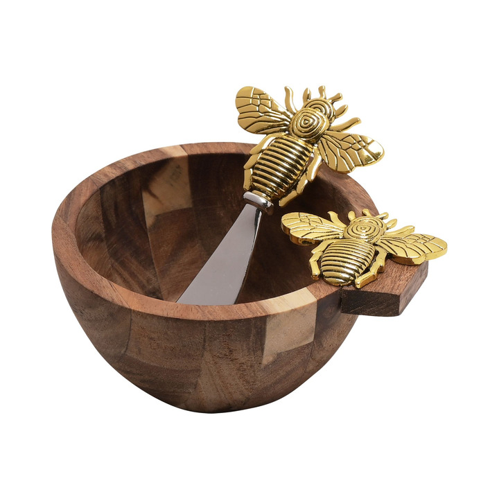 Bumble Bee Dip Bowl with Matching Spreader