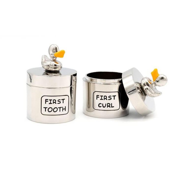 2 pce Duck First Tooth and Curl Box