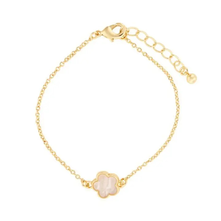Gold MoP Flower Bracelet