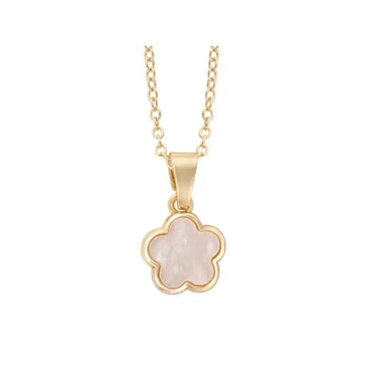 Gold MoP Flower Necklace