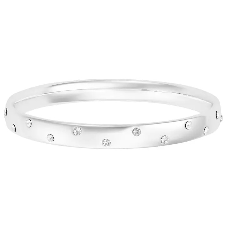 Rhodium Crystal Constellation Bangle