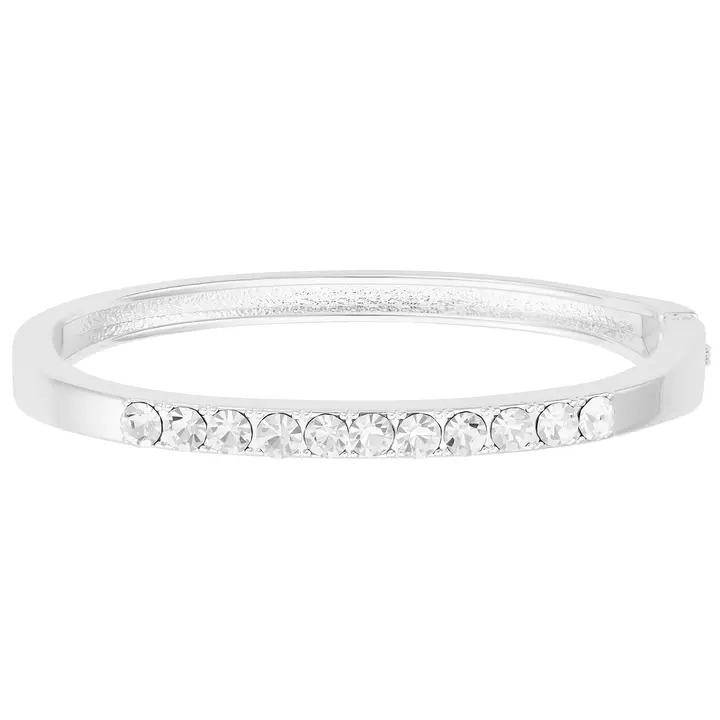 Radiant Row Hinged Crystal Bangle