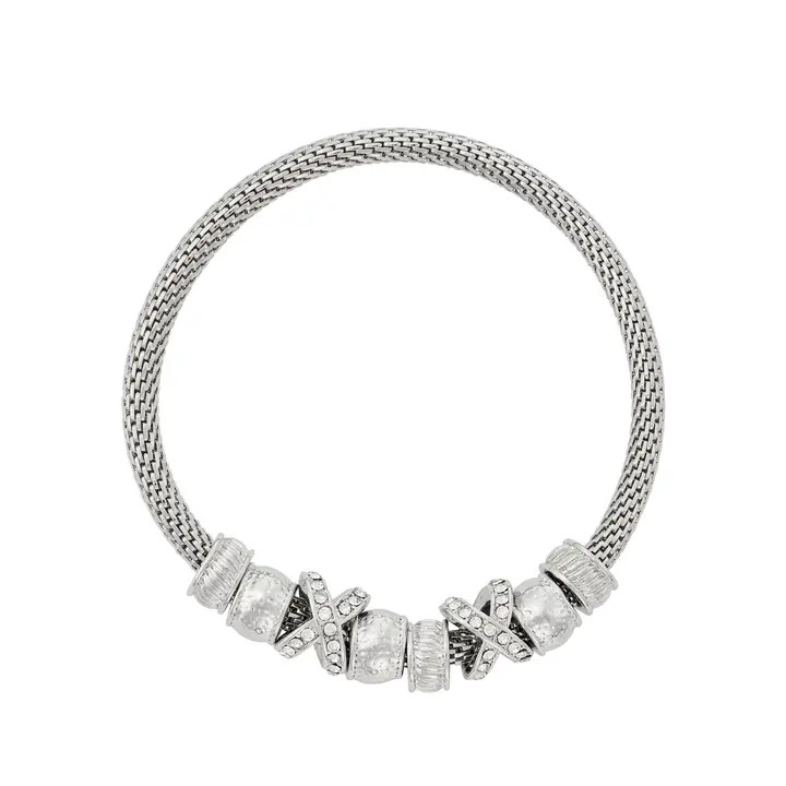Silver Symphony Stretch Bracelet
