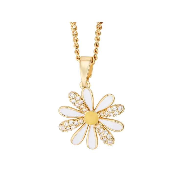 Golden Daisy Petal Pendant