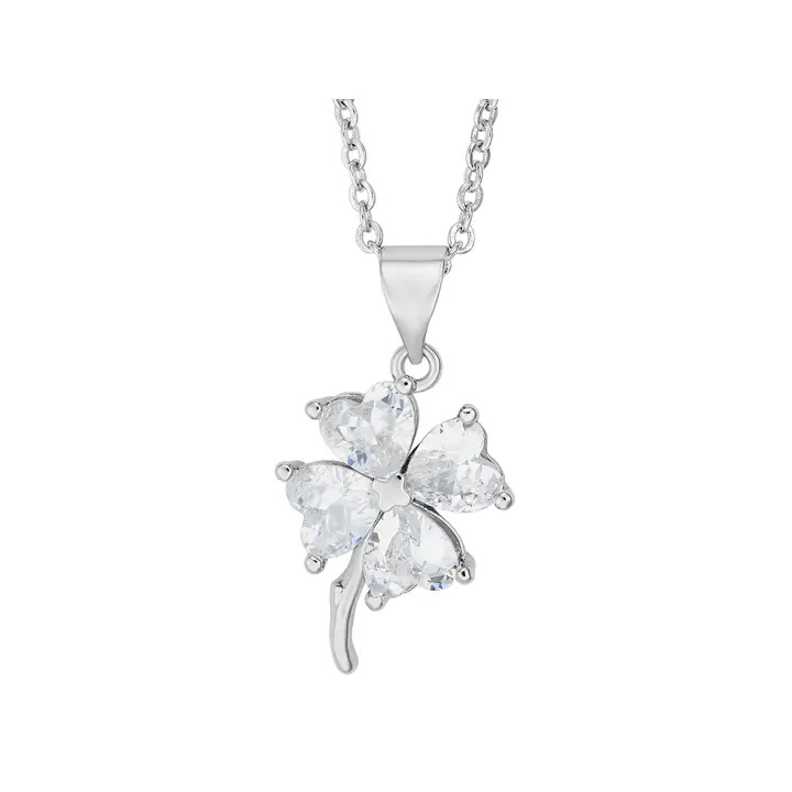 Four Leaf Crystal Clover Pendant