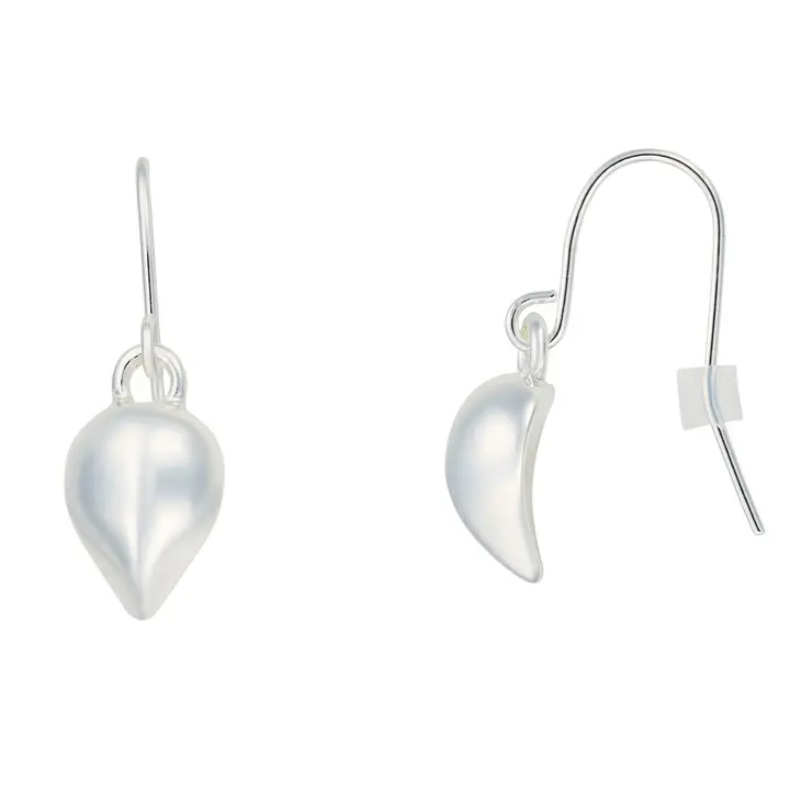 Rhodium Curve Earrings