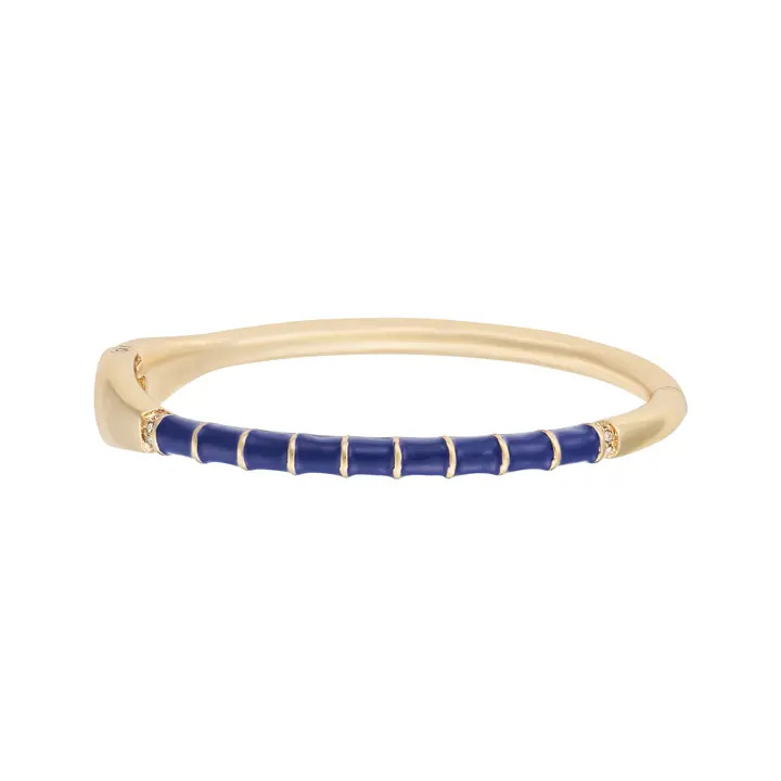 Golden Twilight Hinged Enamel Bangle