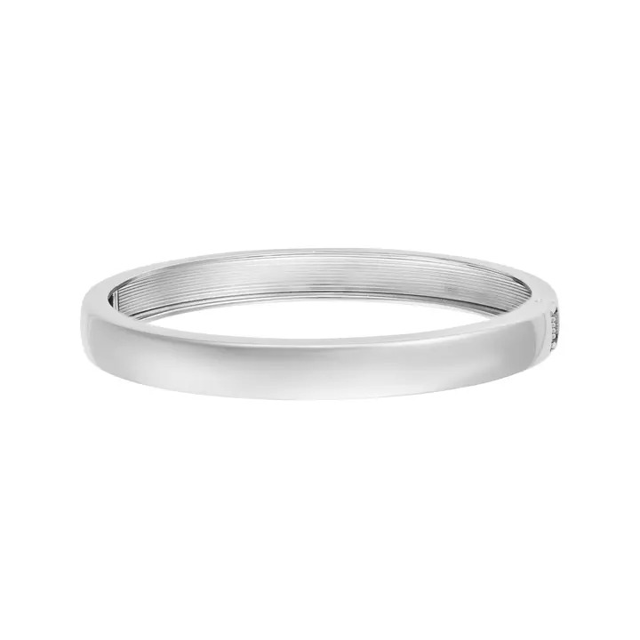 Argent Curved Hinged Bangle