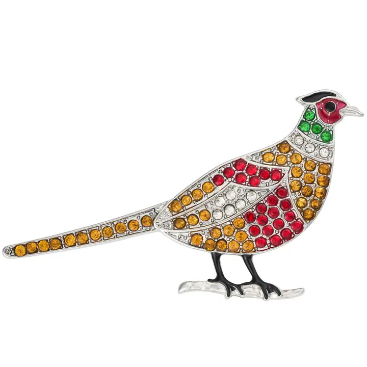 Jewelcrest Pheasant Brooch