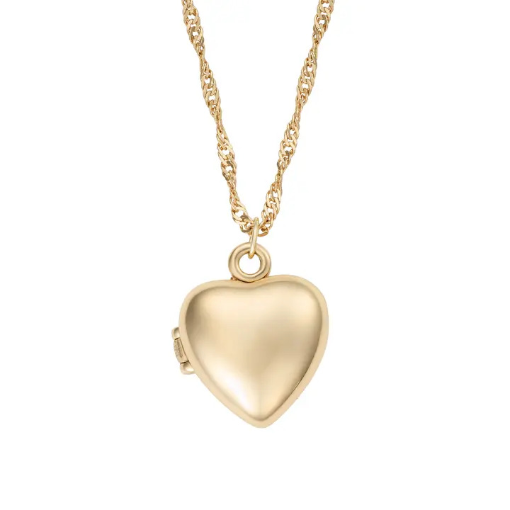 Golden Heart Locket on Chain