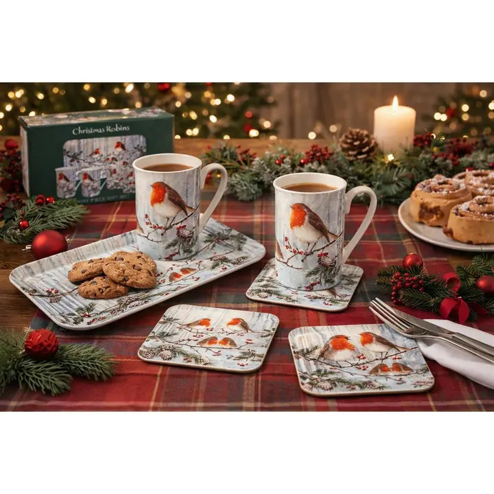 Christmas Robins 5pce Gift Set