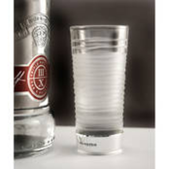 HM Silver Mounted "Ice" Vodka Shot Glass