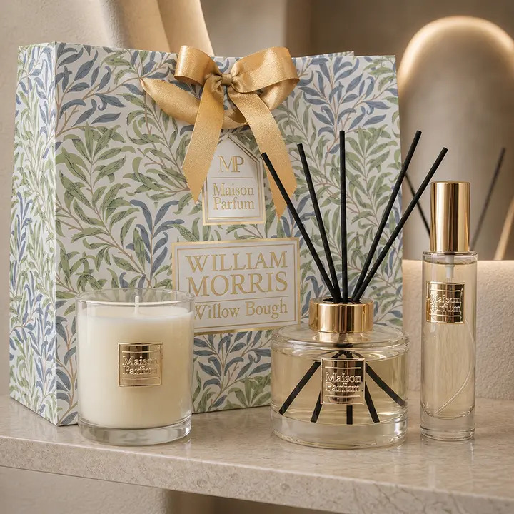 William Morris Luxury Home Fragrance Gift Set Willow Bough Design