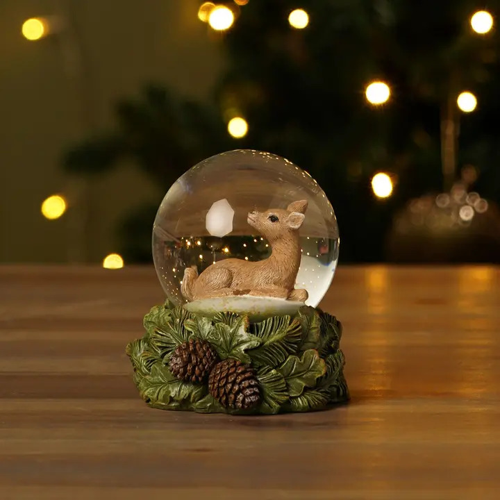 Woodland Deer Snow Globe