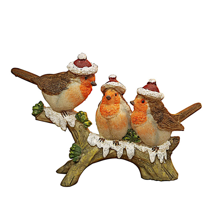 Three Christmas Robins
