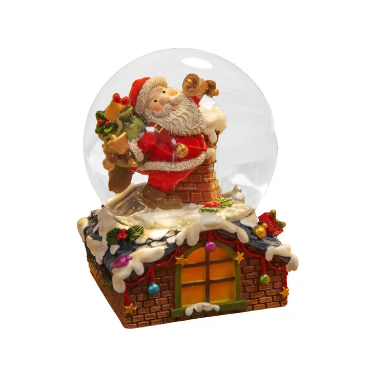 Santa & Chimney Globe 